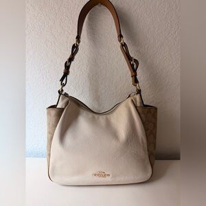 Coach Rori Shoulder Bag | Colorblock Signature Canvas & Pebbled Leather